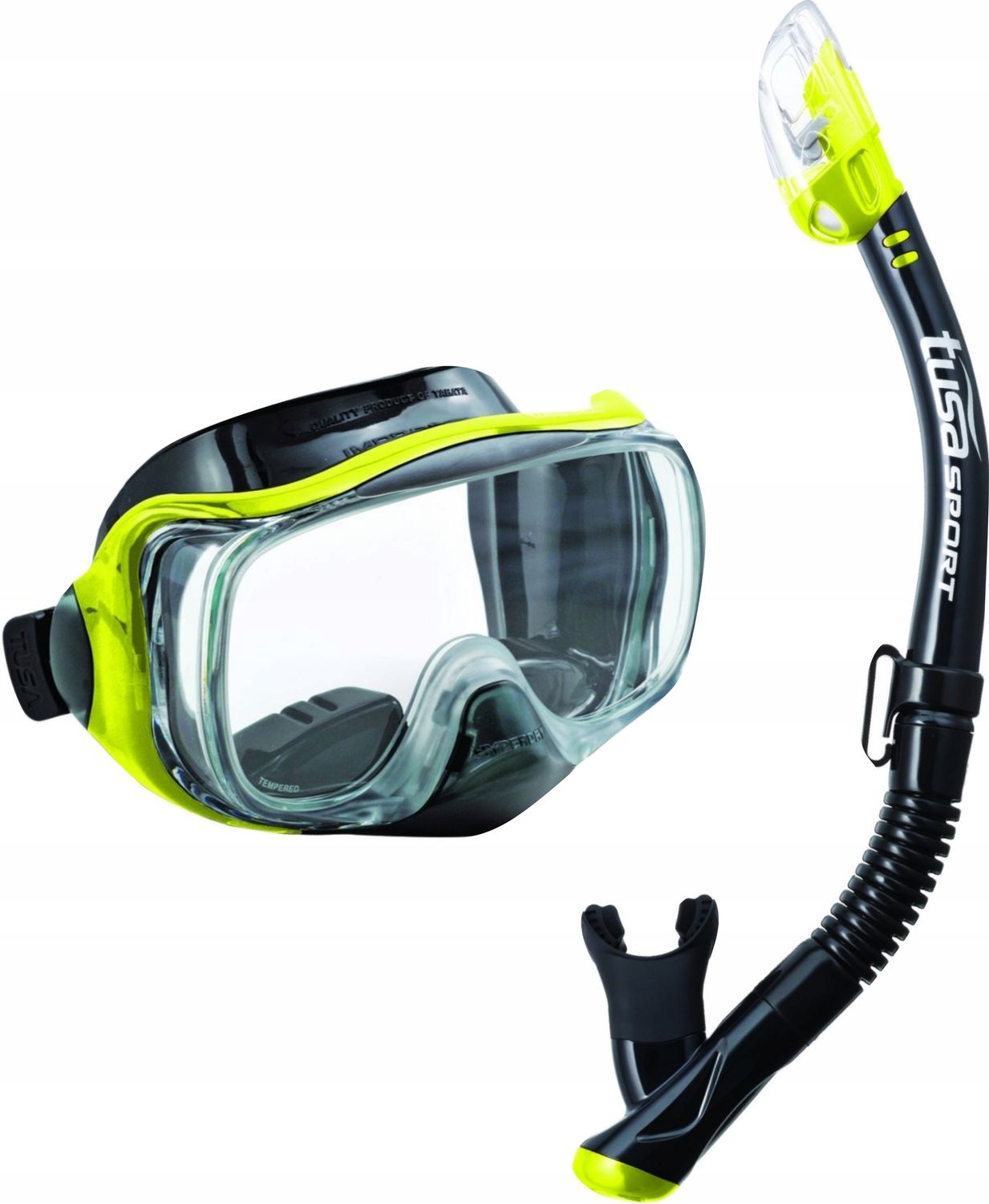 Tusa maska,fajka,płetwy IMPREX 3D HyperDry/Travel Right 46-49 czarno-żółty