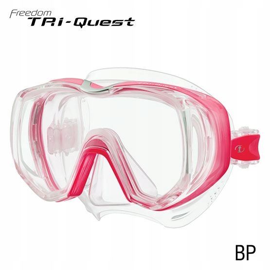 Zestaw Maska TUSA Tri-Quest+Fajka TUSA HyperDry BP przezroczysto-różowy