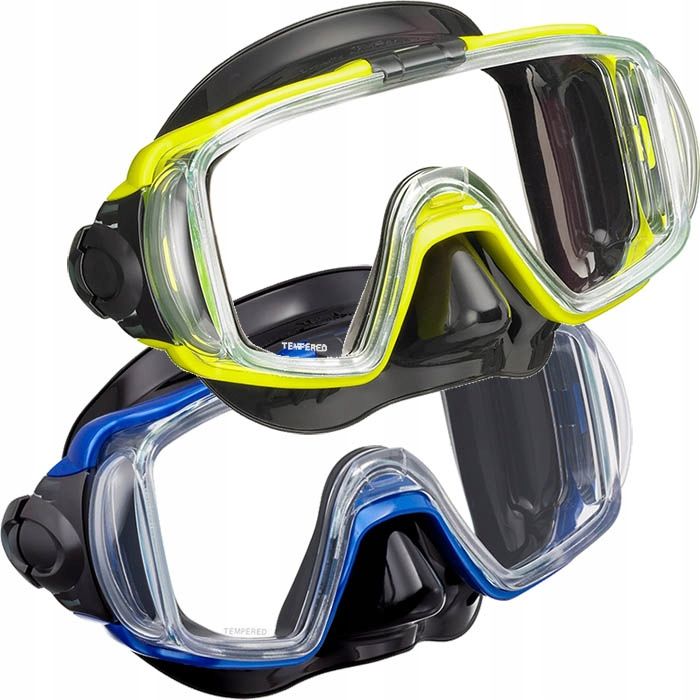 Maska TUSA VISIO TRI-EX UM-31 do snorkelingu czarno-niebieska
