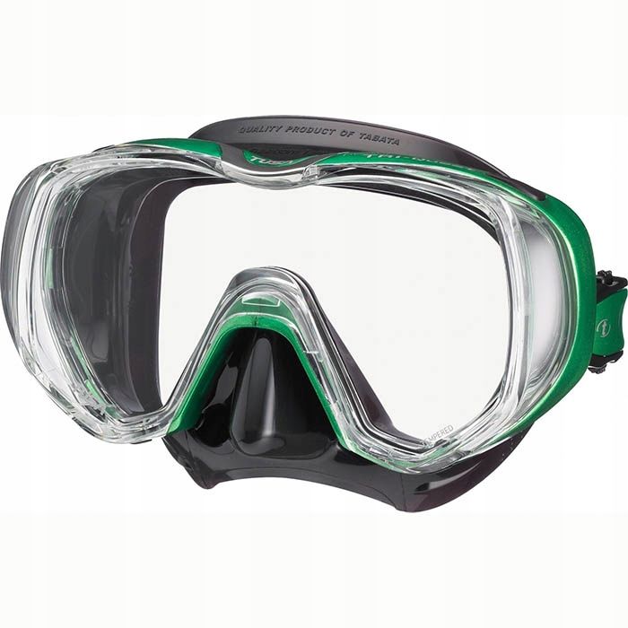 Maska TUSA Freedom Tri-Quest M-3001 QBEG czarny silikon-zielona ramka