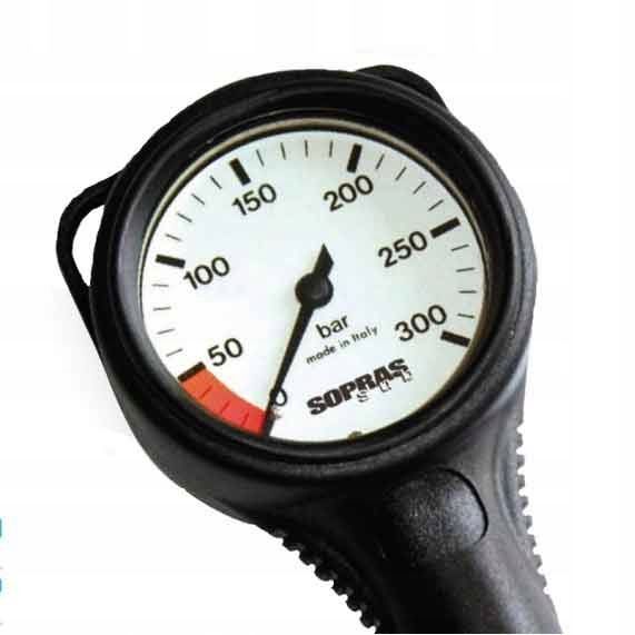 Manometr nurkowy 300 bar 63 mm z wężem 80 cm