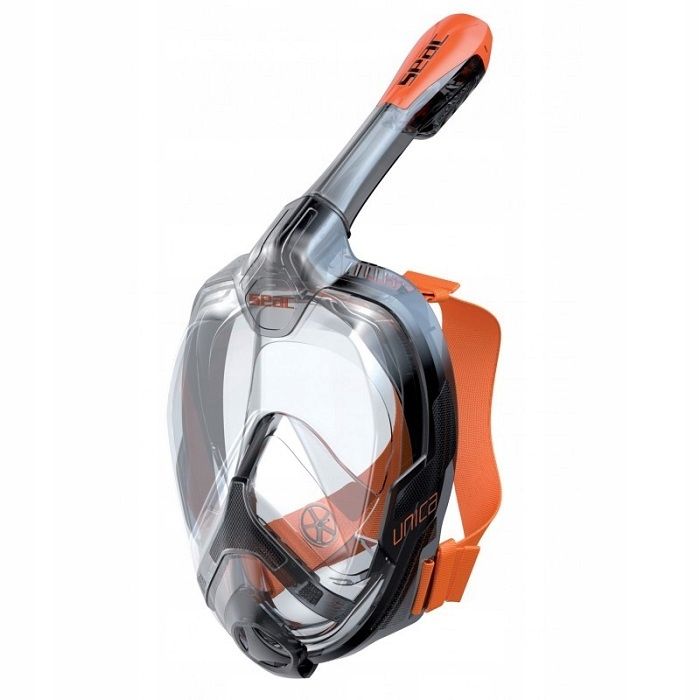 SEAC UNICA Maska Pełnotwarzowa z fajką L/XL ORANGE