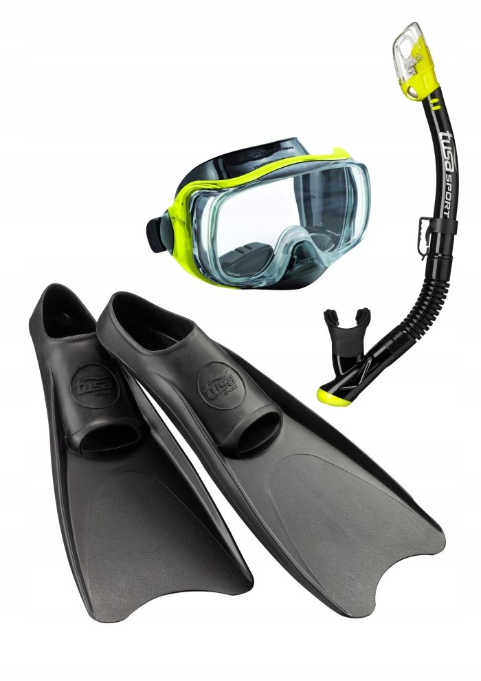 Zestaw Maska+fajka+płetwy Imprex 3D/UF1202 czarno-żółty rozmiar L (42-44)
