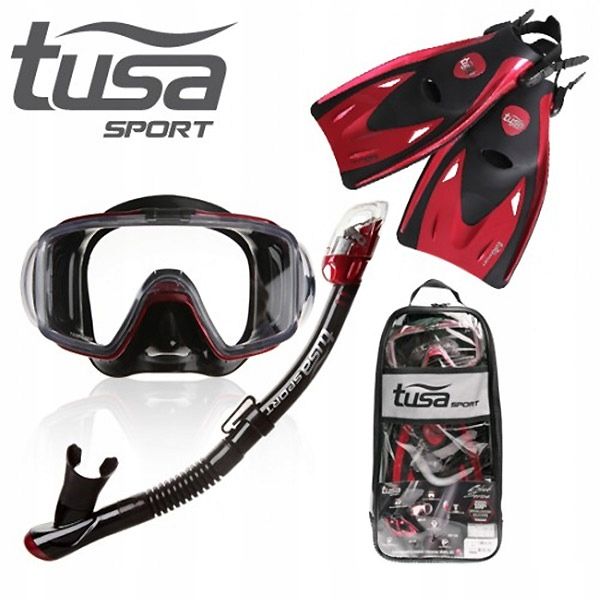 Zestaw Tusa Visio Tri-Ex UP-3521QBMDR rozmiar 36-42 czarno-czerwony
