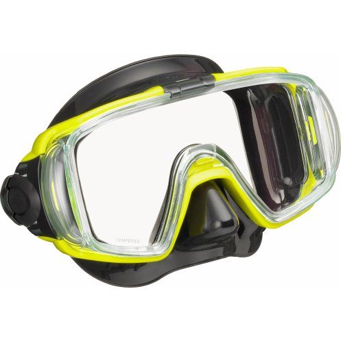 Maska TUSA VISIO TRI-EX UM-31 do snorkelingu czarno-żółta