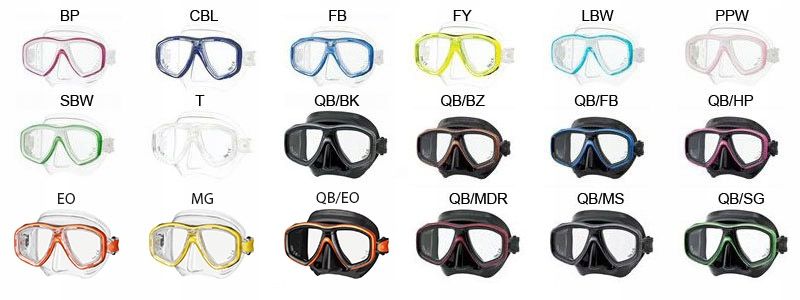 Maska TUSA CEOS M-212 QB-MDR czarno-bordowa