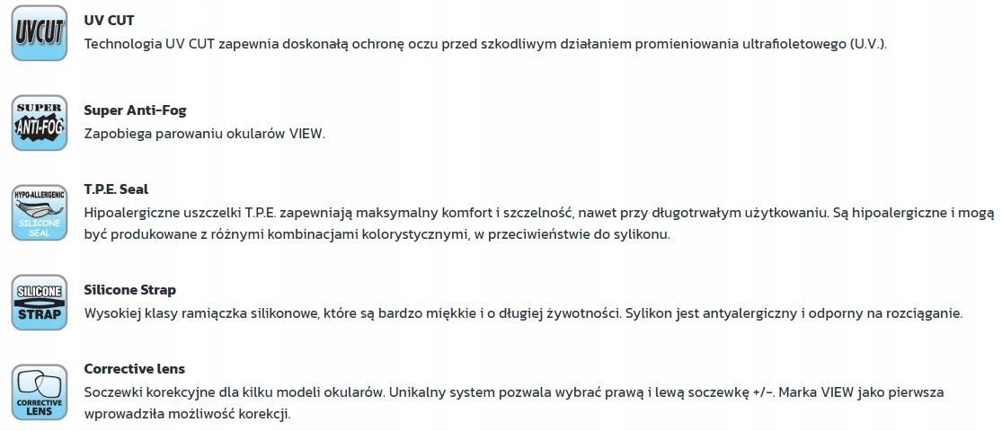 Szkło korekcyjne Platina VC580AS czarne