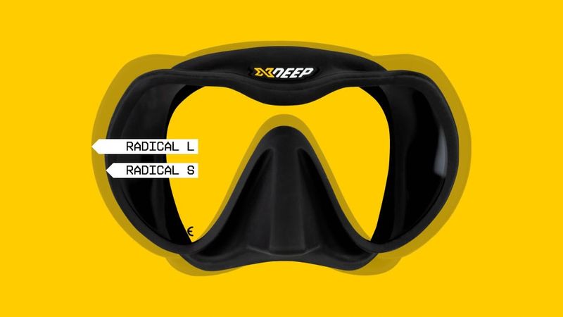 Maska XDeep Frameless Mask rozmiar S czarny silikon