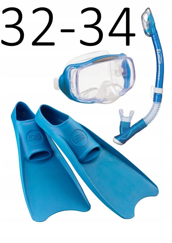 Zestaw Maska+fajka+płetwy Imprex 3D/UF1202 niebieski rozmiar XXXS/32-34