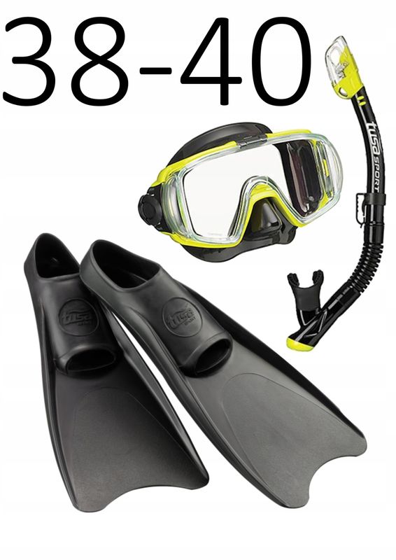 Zestaw TUSA maska+fajka+płetwy Visio/UF1202 czarny rozmiar S/38-40