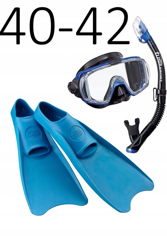 Zestaw TUSA maska+fajka+płetwy Visio/UF1202 niebieski rozmiar M/40-42