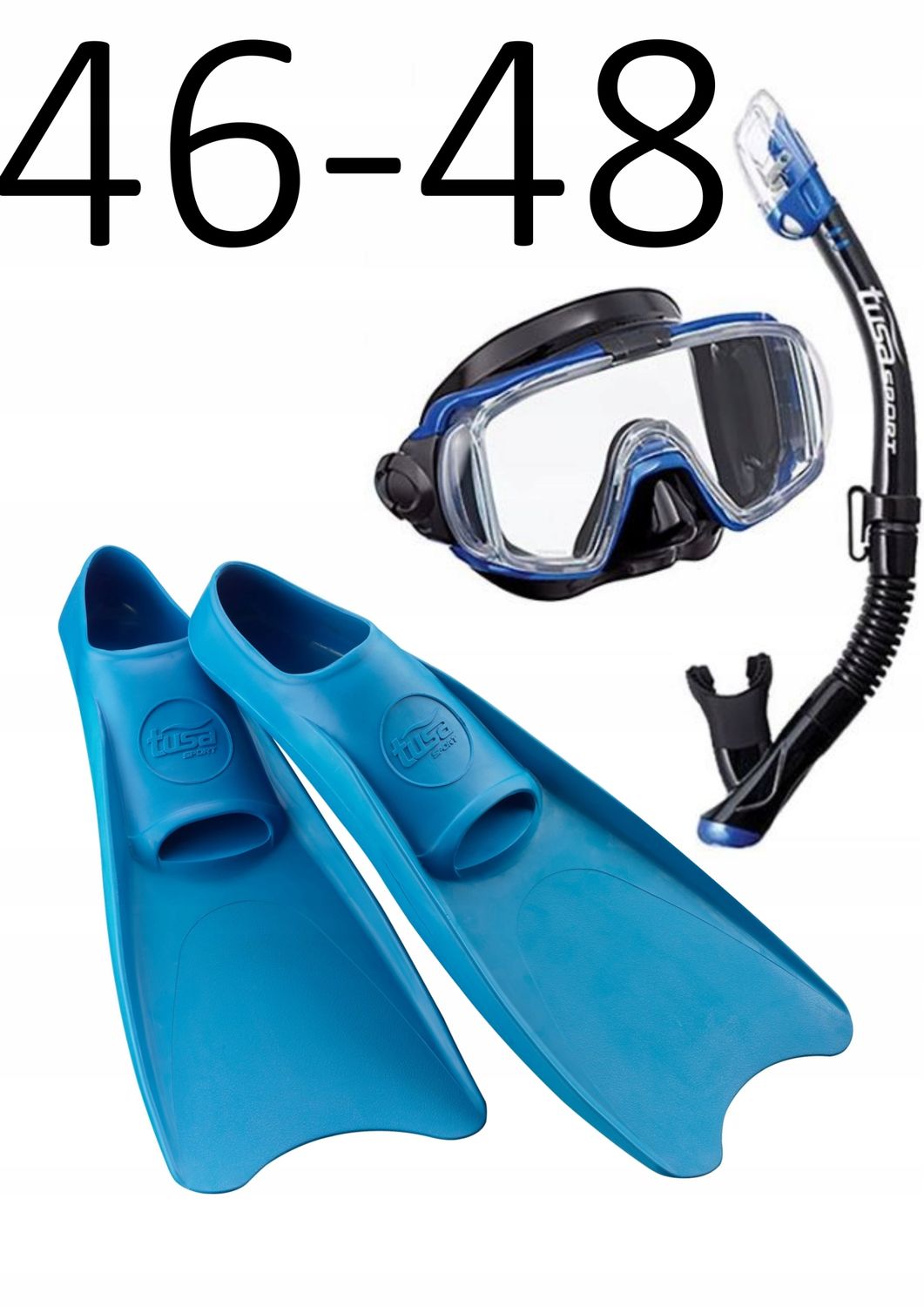 Zestaw TUSA maska+fajka+płetwy Visio/UF1202 niebieski rozmiar XXL/46-48