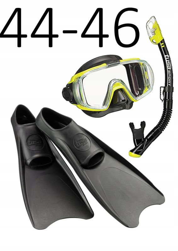Zestaw TUSA maska+fajka+płetwy Visio/UF1202 czarny rozmiar XL/44-46