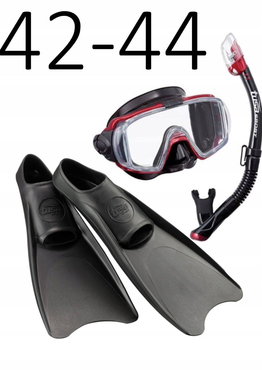 Zestaw TUSA maska+fajka+płetwy Visio/UF1202 czarno/bordo. rozmiar L/42-44