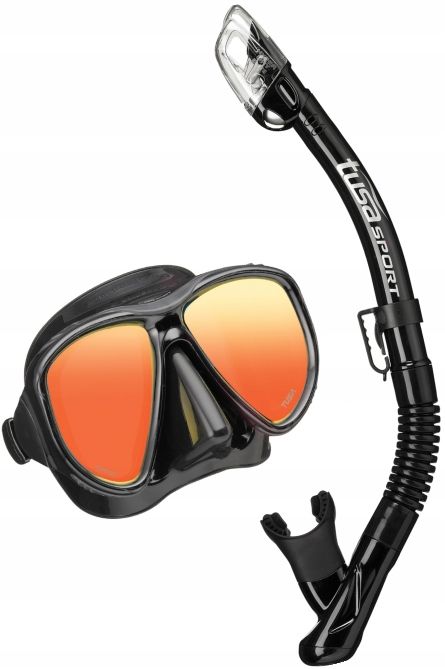 Zestaw TUSA Maska Powerview Mirror+Fajka+Płetwy Travel Right 42-44 czarny