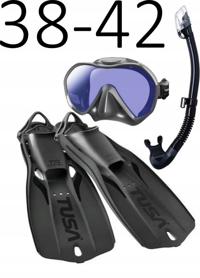 Zestaw Tusa Zensee Pro, fajka, płetwy Travel Right rozmiar 38-42