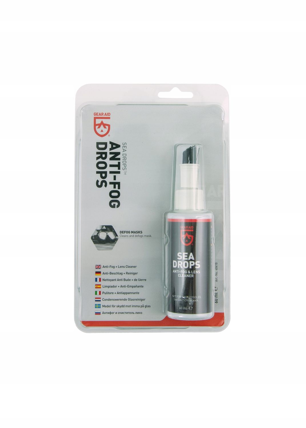 Płyn Anty-Fog do masek nurkowych Sea Drops ze szczoteczką 60 ml