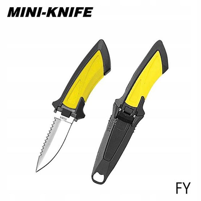 Nóż nurkowy TUSA FK-10 Mini Knife żółty