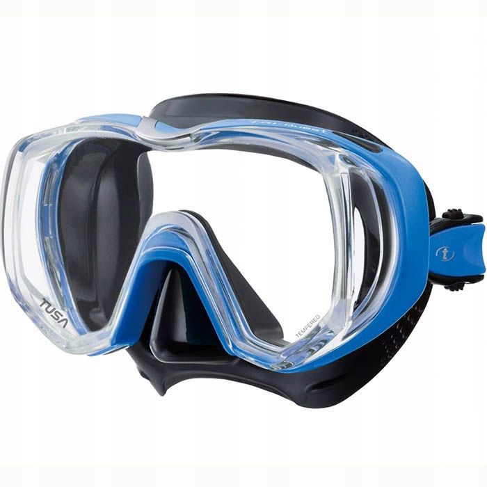 Maska TUSA Freedom Tri-Quest M-3001 QBFB czarny silikon-niebieska ramka