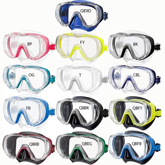 Maska TUSA Freedom Tri-Quest M-3001 BK przezroczysty silikon-czarna ramka