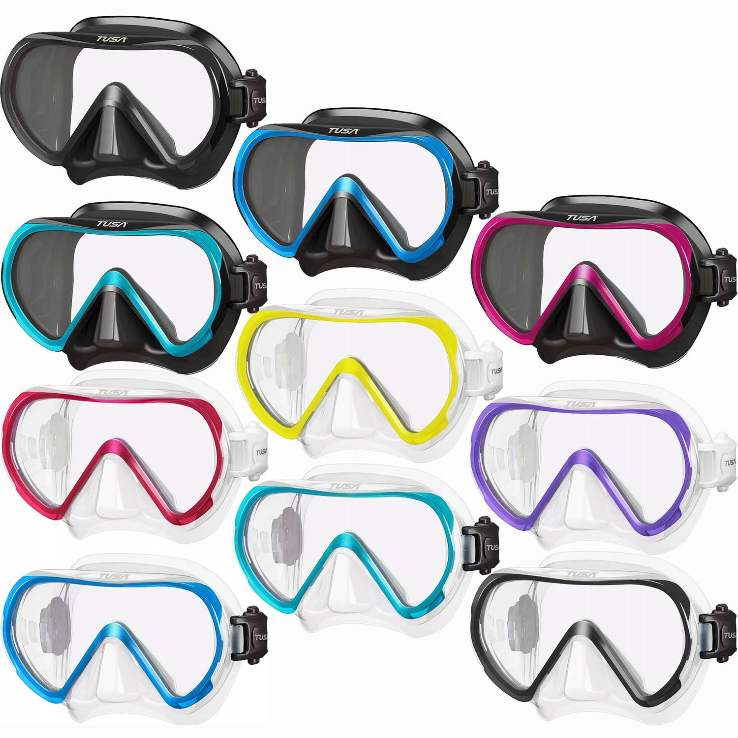 Maska TUSA INO M-1011 FB przezroczysto-niebieska