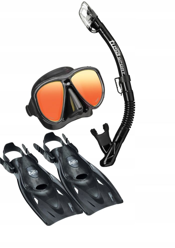 Zestaw TUSA Powerview Mirror Maska+Fajka+Płetwy UF21 rozmiar 36-42 czarny