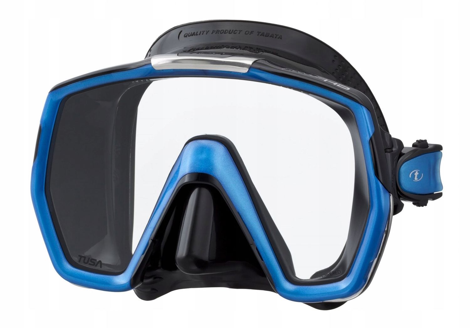 Zestaw Tusa maska FREEDOM HD i fajka USP250 QBFB czarno-niebieski