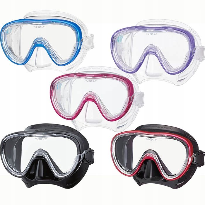 Maska TUSA TINA M-1002 QBRP czarno-różowa