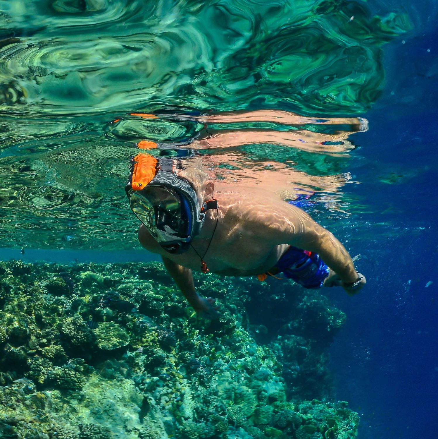 Maska pełnotwarzowa do snorkelingu Ocean Reef ARIA QR+ L/XL