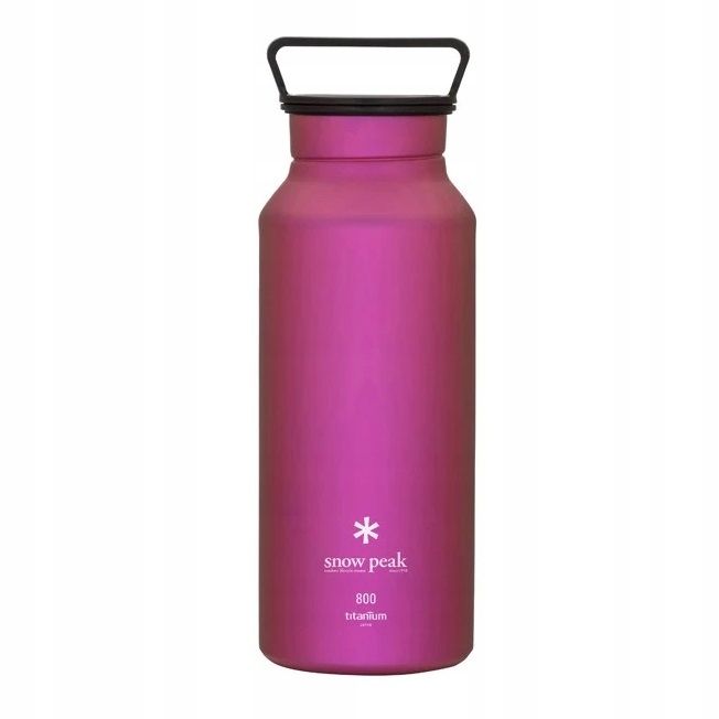 Butelka tytanowa turystyczna SNOW PEAK Aurora 800 ml Różowa japońska