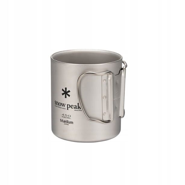 Kubek tytanowy z uchwytem japoński Snow Peak 450 ml podwójna ścianka