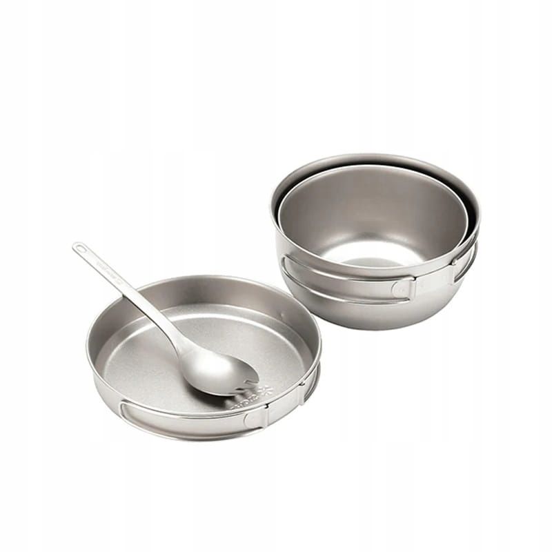 Zestaw tytanowych garnków turystycznych Snow Peak 3 pcs Cookset menażka