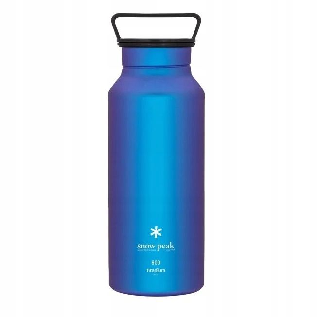Butelka tytanowa turystyczna SNOW PEAK Aurora 800 ml Niebieska japońska