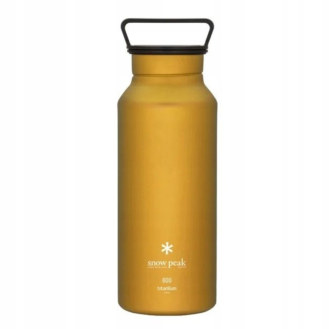 Butelka tytanowa turystyczna SNOW PEAK Aurora 800 ml Żółta japońska