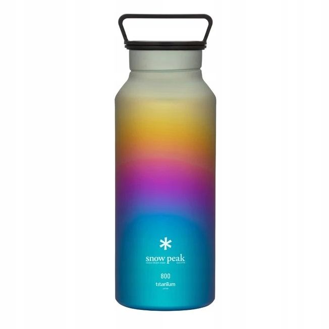 Butelka tytanowa turystyczna SNOW PEAK Aurora 800 ml Rainbow japońska