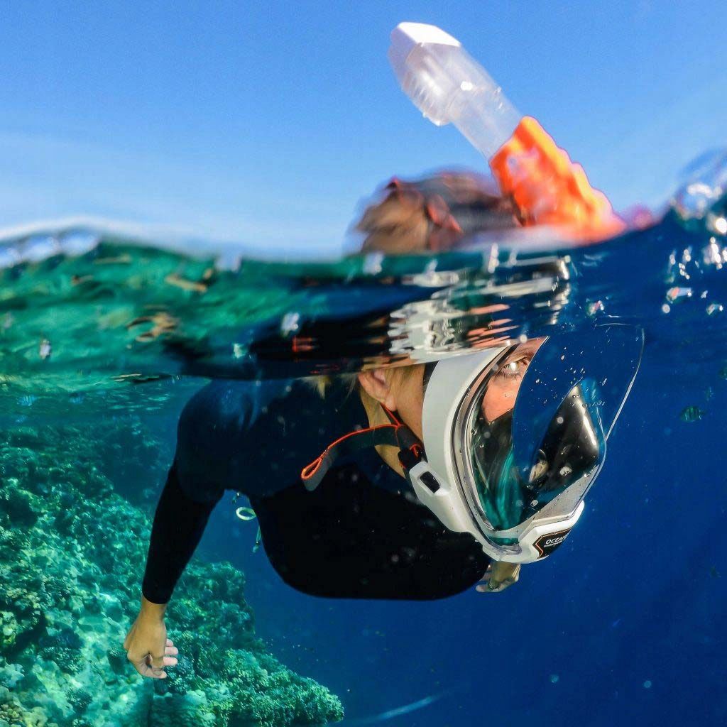 Maska pełnotwarzowa do snorkelingu dla dzieci Ocean Reef ARIA Junior XS