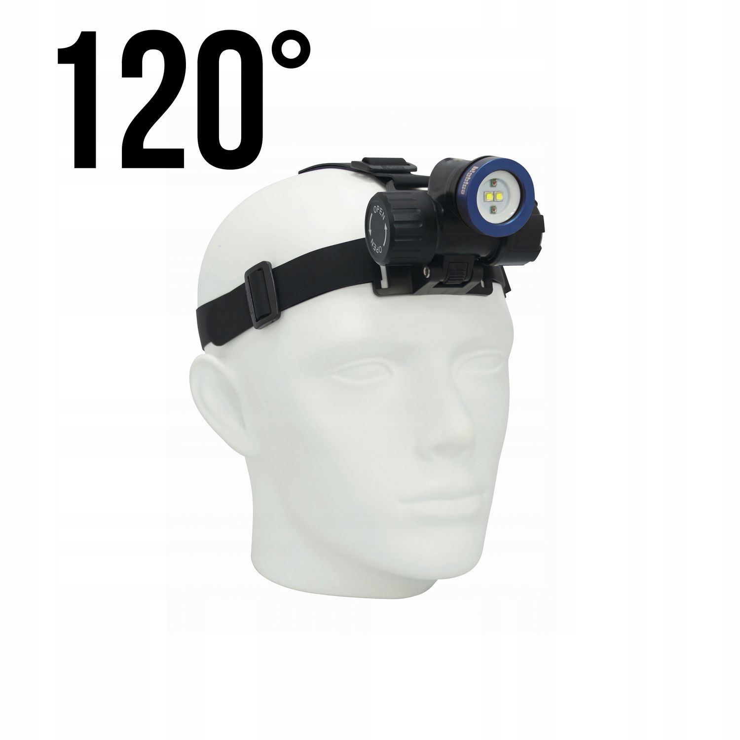 Latarka nurkowa czołowa BIG BLUE HL1000XW 120° wodoszczelna do 100 m