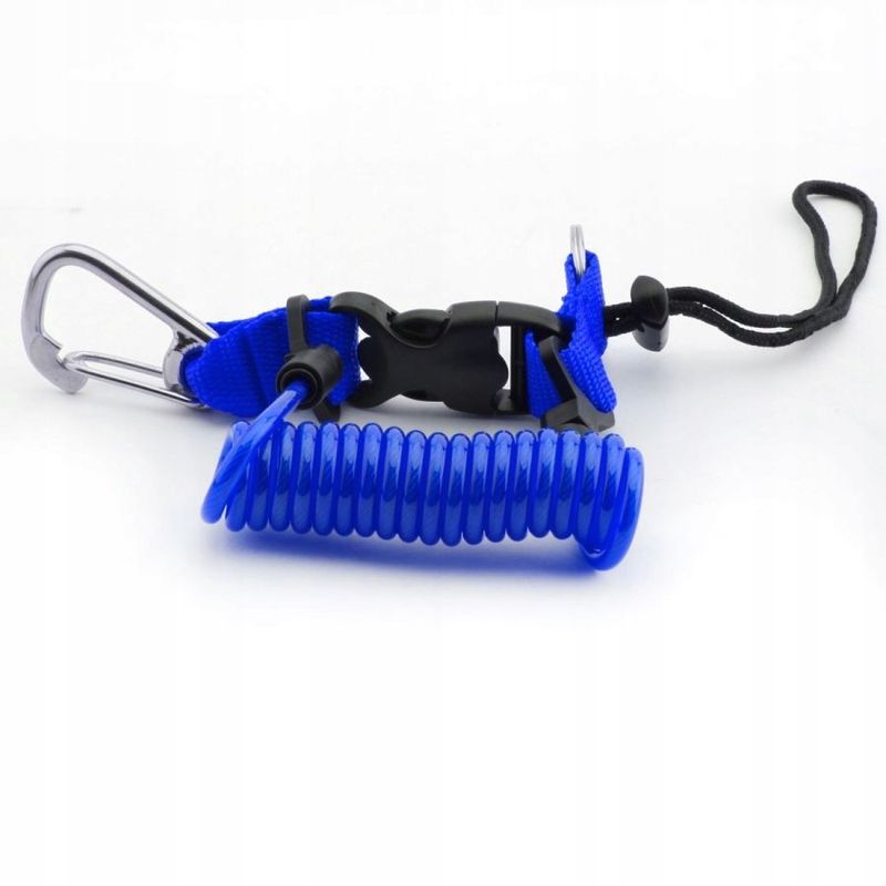 Retraktor sprężynowy X-Adventurer spirala na sprzęt nurkowy - NIEBIESKI
