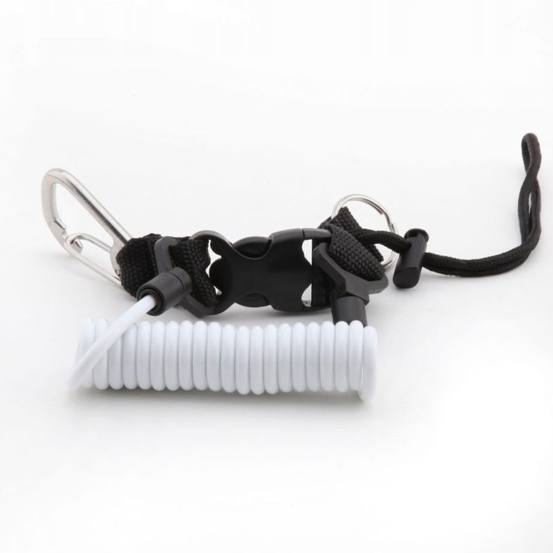 Retraktor sprężynowy X-Adventurer spirala na sprzęt nurkowy - BIAŁY