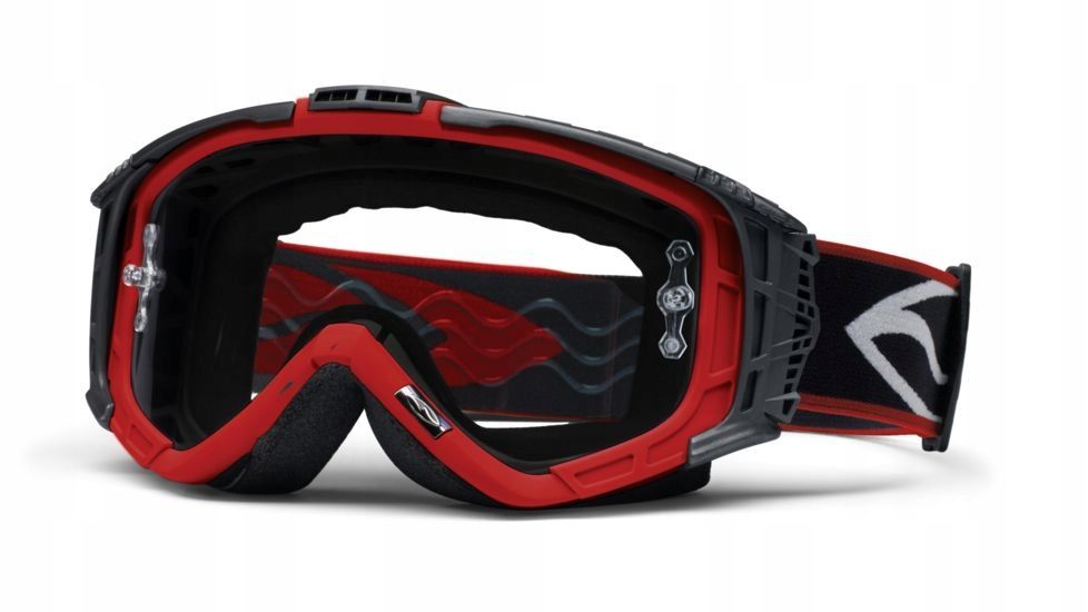 Gogle motocross mx SMITH INTAKE SNG CAF RED - czerwone
