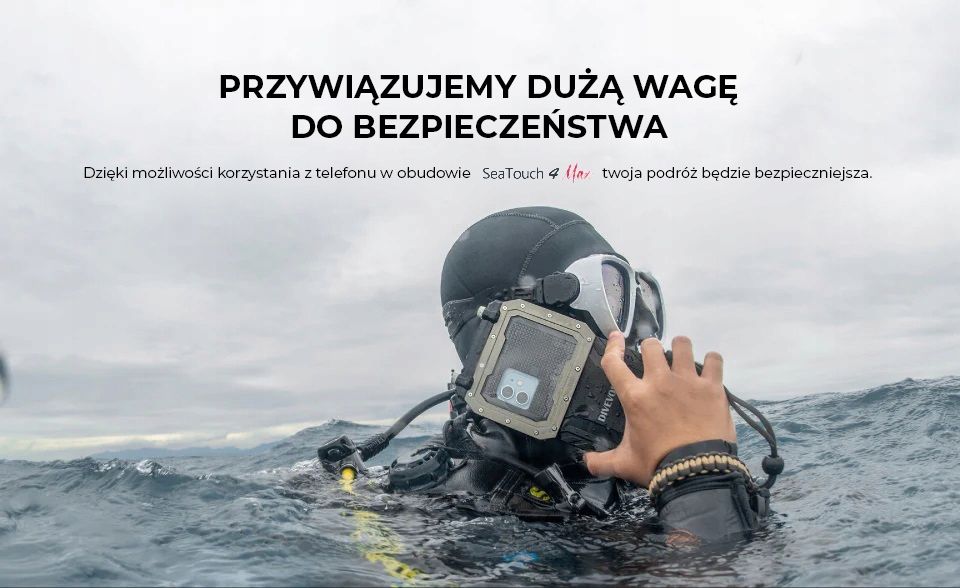 Obudowa podwodna wodoszczelna do telefonu DIVEVOLK SeaTouch 4 MAX PLUS PINK