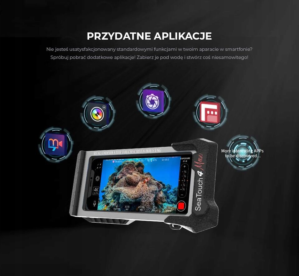 Obudowa podwodna wodoszczelna do telefonu DIVEVOLK SeaTouch 4 MAX PLUS PINK