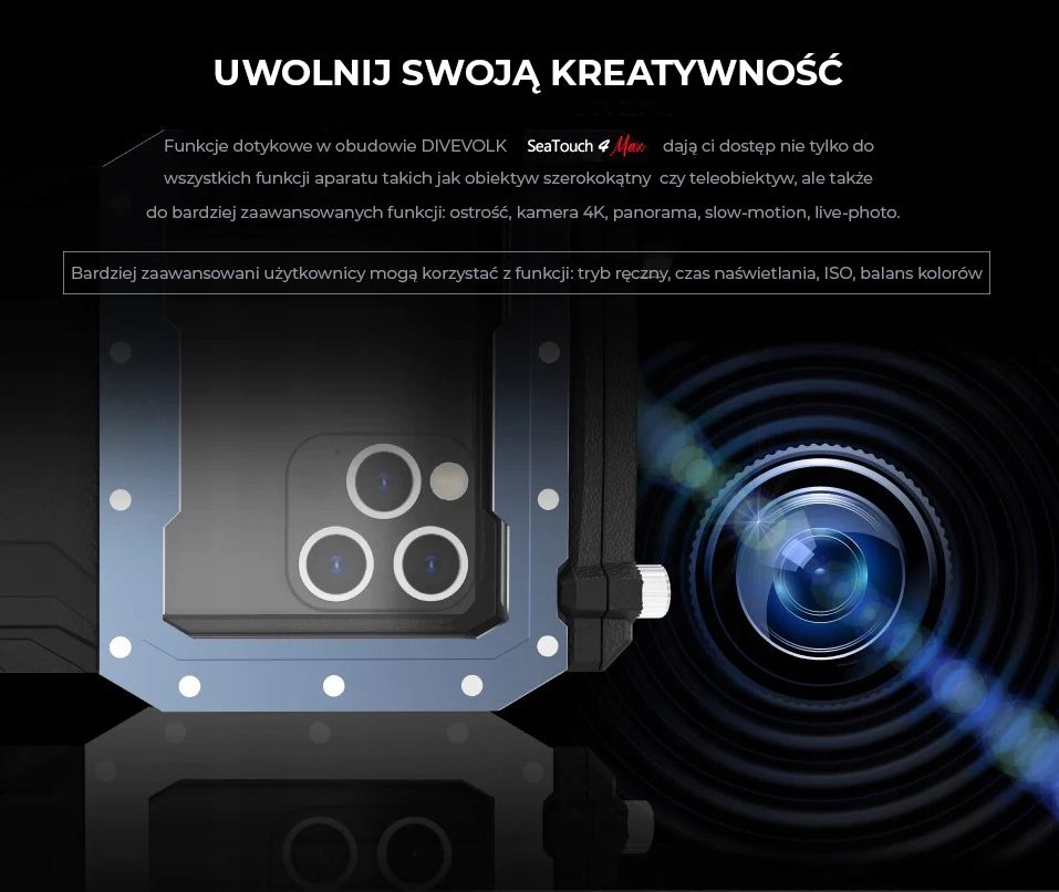 Obudowa podwodna wodoszczelna do telefonu DIVEVOLK SeaTouch 4 MAX PLUS PINK