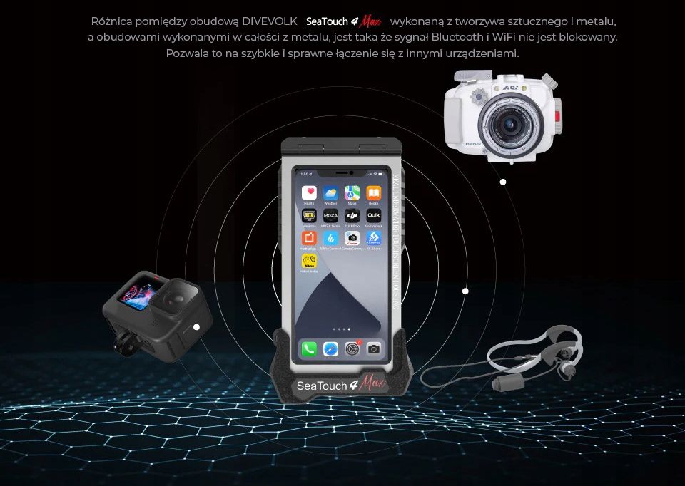 Obudowa podwodna wodoszczelna do telefonu DIVEVOLK SeaTouch 4 MAX PLUS PINK