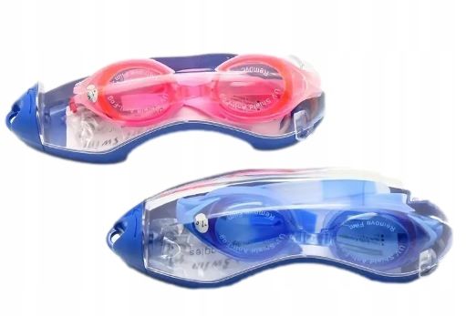 Okularki pływackie korekcyjne Enzo różowe dziecięce