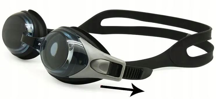 Okularki pływackie korekcyjne Enzo czarne