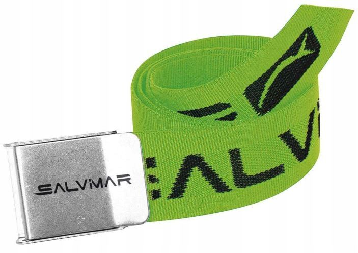 Pas balastowy nurkowy Salvimar VERDE FLUO 0,3 kg zielony z czarnym napisem
