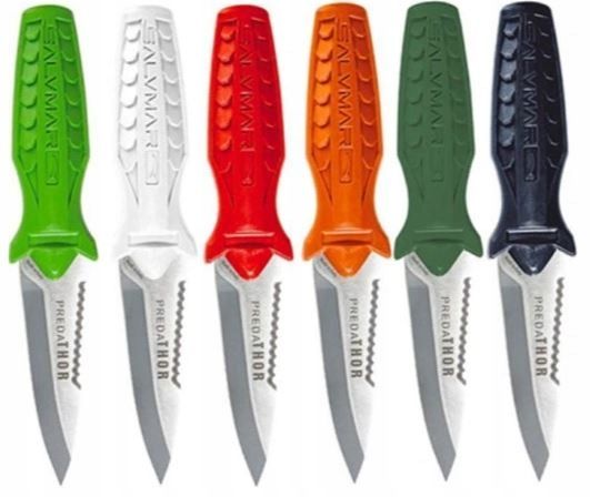 Nóż nurkowy Salvimar Predathor czerwony 16 cm