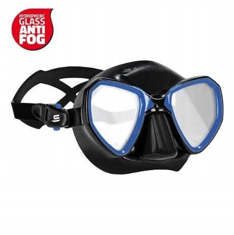 Maska Salvimar Morpheus do freedivingu nieparująca antifog czarno niebieska