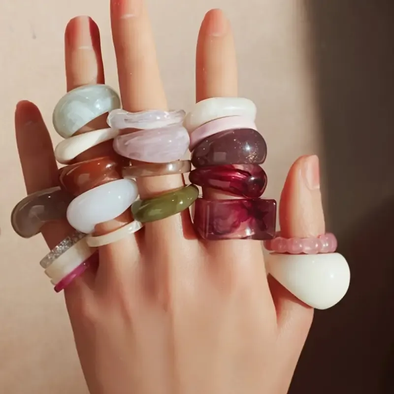 Acrylic Resin Stackable Rings